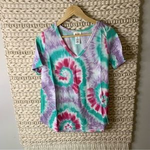 BiBi Tie Dye V-Neck Top